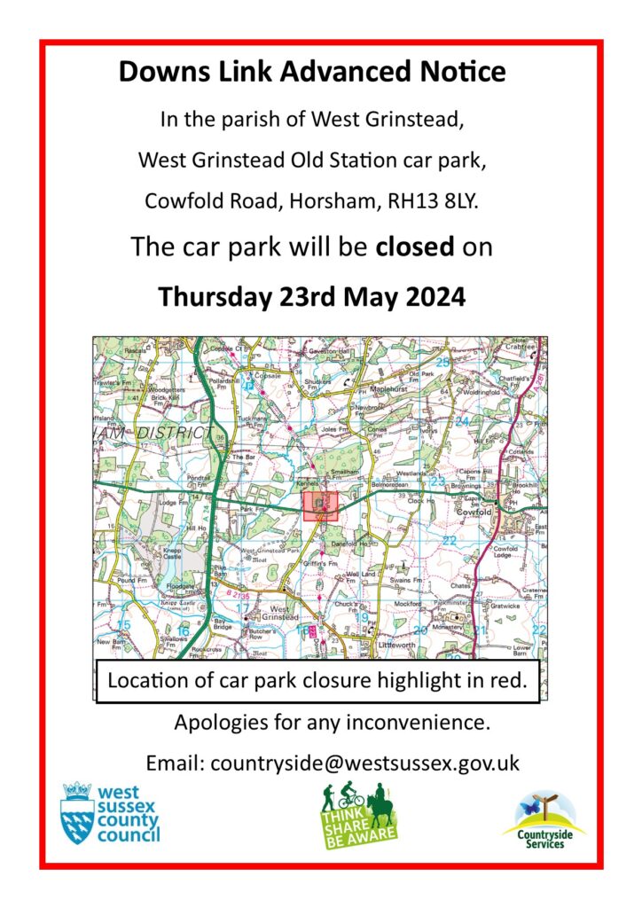 Carpark closure map.